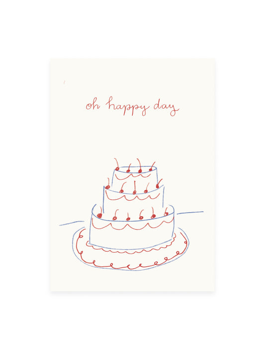 Postcard 'oh happy day' (risography)