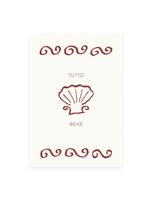 Postcard 'tutto bene' (risography)