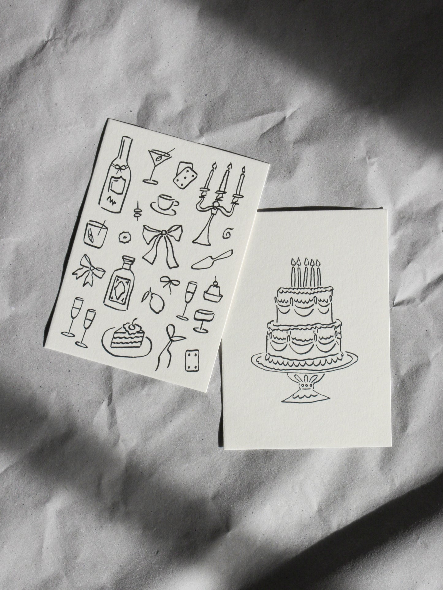 Postcard cake (risography)